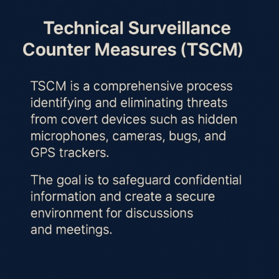 Technical Surveillance Counter Measures (TSCM) – definition and purpose